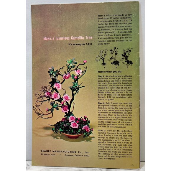 Flower Arranging DIY Guide Vintage 1960s Have Fun With Floral Arrangements - Picture 6 of 7